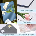JUNEBRUSHS 4 Pack Self Adhesive Acrylic Mirror, 6X 9 Inch Mirror Tiles,Flexible Plastic Mirrors Sheets Wall Stickers,2MM Thick Mirrors,Frameless Small Mirror