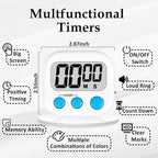 ZILLEEN Classroom Timers for Kids Classroom Magnetic Digital Kitchen Timers for Cooking Teachers Gym Game 6 Pcs