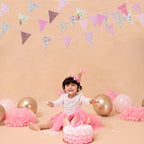 Zwiebeco 39Ft Pink Floral Fabric Bunting Banner Triangle Flag Party Decorations Hanging Cotton Rustic Vintage Flowers Garland Pennants for Wedding Birthday Tea Nursery Home Outdoor Garden Accessories