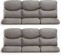 Patio Chair Cushions 6 Packs - Outside High Back Thick Water-Resistant Cushion 22x24 with Zipper Cover for Outdoor Glider Rocking Chairs Loveseat 3-Seater Couch Sofa – Grey/Crescent