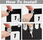 Beeveer Acrylic Key Board with 30 No. Hooks Wall Mount Key Rack Holder Hanger Storage Collection for School, Garage, Car Dealer, Office, Hotel, Real Estate(Black)