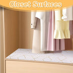 Shelf Liners for Kitchen Cabinets 11.8 x 236.2In Non Adhesive Shelf Liner Paper Non-Slip Thickened Drawer Liner Easy to Clean for Tool Box Refrigerator with Knife and Tape Measure, Gold Geometric