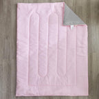 UOZZI BEDDING 4 Pieces Toddler Bedding Set Ultra Soft and Breathable Toddler Sheet Set - Includes Comforter, Flat Sheet, Fitted Sheet and Pillowcase - Pink & Gray