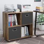 STOREONE Fabric Storage Bins Cubes Baskets Containers-(11X11X11) with Dual Handles for Shelf Closet, Nursery Home ， Bedroom Organizers, Foldable Set of 1 (grey)