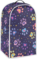 Colorful Paw Print Blender Dust Cover for Stand Mixer or Coffee Maker Appliance, Anti Fingerprint Polyester Dust Proof Stain Resistant Blender Covers for Home Kitchen