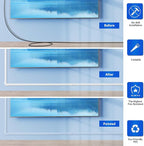 Cord Hider Wall for One Cord, 136in Cord Covers for Wires on Wall, Easy Install Cable Cover Wall, Cable Raceway White Hide Cords, Cable Hider Cord Management Wall, 8X L17in W0.6in H0.4in
