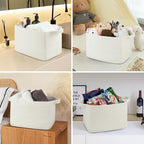 OIASKET Storage Baskets for Organizing, Woven Baskets for Shelves, Rectangle Decorative Organizer for Storage Clothes, Toy, Books, Towels Nursery Bins 3 Pack (White, 13"x9.85"x8.7")