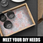 Floral Shelf and Drawer Liner for Kitchen,12IN x 20FT Non-Adhesive and Strong Non-Slip Peony Cabinet Drawer Liners for Kitchen Shelf, Waterproof Cupboard Liners,Easy to Clean