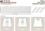 FEXIA 3 Pack White Cheesecloth Table Runner 35x120 Inches for Baby Shower Decoration Spring Easter Ivory Table Runner for Wedding Party First Communion Centerpiece Engagement Bridal Shower Decoration