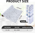 RAY STAR 12X120 Inch Shelf Liner for Kitchen Cabinets, Non-Adhesive Cabinet Liner Washable, PVC Drawer Liner for Dresser Non-Slip Bathroom (Floral)(4 Roll)