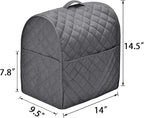 Stand Mixer Dust Cover with 3 Pockets Compatible with KitchenAid Tilt Head, Easy Cleaning,Can Ironable (Dark Gray, Fits for 4.5-Quart and All 5-Quart)