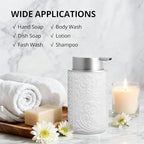 12OZ/350ML Ceramic Foaming Soap Dispenser Empty Hand Soap Dispenser Refillable Lotion Containers with Pump