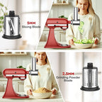 Slicer Shredder Attachment for Kitchenaid Stnad Mixer, Stainless Steel