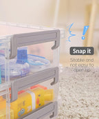 Sooez 6 Pack Extra Large Pencil Box, Plastic Hard Pencil Case Crayon Box Bulk, Clear Marker Organizer Plastic Containers with Lid, Stackable Storage Boxes for Art Craft, Back to School Supplies, Multi