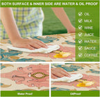 Vintage Floral Picnic Table Cover with Bench Covers Set of 3-European Symmetrical Flowers Pattern,Elastic Fitted Tablecloth for 6 Ft Tables, Washable Polyester Cover for Camping, Indoor & Outdoor