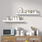 SAUMONIERES 24 Inch Floating Wall Shelves