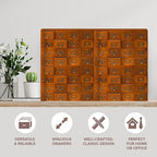 Huge Modular Stackable Against Wall 64-Drawer Apothecary Curio Cabinet Vintage