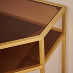 LumFurn Corner Table for Small Space, Triangle Computer Desk for Living Room