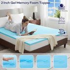OLANLY Dual-Layer 4 Inch King Size Memory Foam Mattress Topper for Back Pain, 2 Inch Cooling Pillow Top Mattress Pad Cover and 2 Inch Gel Memory Foam Topper, Deep Elastic Pocket, White