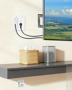 FORGING MOUNT in-Wall Cable Management Kit or Power & Low Voltage Cords, Cord Hider for Wall Mount TV with AC Outlets, Includes 6ft Extension Cord, Drywall Hole Saw Attachment,Drill Templates