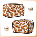 Fun Hot Dog Food 2 Slice Toaster Cover, Waterproof Toaster Dust Cover Bread Maker Protective For Small Kitchen Appliance Dining Room Home Table Decor Gifts