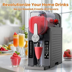 BKPPM Slushie Machine: No Ice Needed Slushy Machine for Home, 6 Preset, Real-Time Temp Display, Auto-Clean | Frozen Margaritas, Cocktails, Frappés, Ice Cream, Smoothies, Milkshakes,Summer Parties