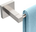 RUACQ Brushed Nickel Towel Bar 24 inch, 304 Stainless Steel Towel Racks for Bathroom Wall Mounted, Heavy Duty Bath Towel Rod with Square Base(Brushed Nickel)