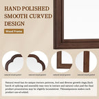 WallBeyond Wooden Framed Wall Mirror, Natural Wood Bathroom Vanity Mirror for Entryway, Living Room or Bedroom Home Decor Vertical or Horizontal Hanging [24" x 36" Walnut Color]