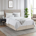 Nestl Linen Full XL Bed Skirt - Full XL Size Bed Skirt 14 Inch Drop - Brushed Microfiber Bed Skirts - Hotel Quality Pleated Bed Skirt - Shrinkage & Fade Resistant