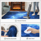 3x5 Dark Clouds Lightning Dorm Rug - Storm Small Rugs for Bedroom, Natural Weather Area Rug Washable Non Slip for Bedroom Kitchen Living Room Entryway