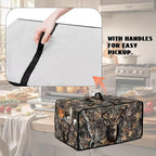 Dust-Proof Microwave Oven Cover Protector Microwave Oven Grill Cover Deer Elk Forest Camo Hunting Print Universal Kitchen Appliance Protector Case Protections for Toaster Oven, L