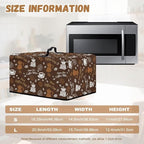 Microwave Oven Dust Cover, Coffee Heat-Resistant Waterproof Polyester Fabric Protection for Toaster Oven Air Fryer Dust Cover for Microwaves Ovens Machine Washable