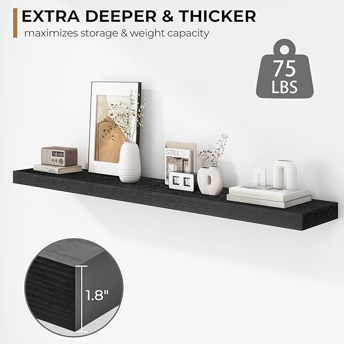Fun Memories 48 Inch Floating Shelves