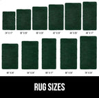 GORILLA GRIP Bath Rug Mat, Thick Soft Absorbent Chenille, Quick Dry Microfiber Mats, Rubber Backing Washable Shower Floor Rugs, US Designed Bathroom Bathmat Home Decor Accessories, 24x17, Hunter Green