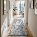 Soft Runner Rugs for Bedroom, Mottling Grey 2x8 Runners for Hallways Fluffy Rug Area Rug, Bedside Rug for Living Room Bedroom Kids Room Home Decor