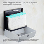 Folded Paper Towel Dispenser Wall: Modunful Compact ABS Dispenser with Clear Window - Holds 200 C-Fold & Multi-Fold Towels for Home Bathroom Kitchen