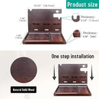 Wood Phone Docking Station with 4 USB PD & QC3.0 Fast Charger,Nightstand Organizer for Men, Dual Phone Charging Station for iPhone Samsung Google Android Anniversary Birthday Gifts for Men Him