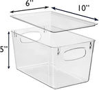 ClearSpace Plastic Pantry Organization and Storage Bins with Lids – Perfect Kitchen Organization or Kitchen Storage – Fridge Organizer, Refrigerator Organizer Bins, Cabinet Organizers