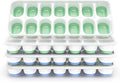 ChefAide Ice Cube Tray with Lid, 4 Packs 56 Cubes Durable Stackable Ice Cube Trays for Freezer with Removable Lids, Easy-Release Plastic & Silicone Ice Tray for Cocktail, Coffee