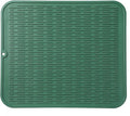 MicoYang Silicone Dish Drying Mat for Multiple Usage,Easy clean,Eco-friendly,Heat-resistant Silicone Mat for Kitchen Counter or Sink,Refrigerator or Drawer Liner Green XL 18 inches x 16 inches