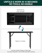 Frylr Small Folding Computer Desk – Portable 43.3 Inch Foldable Laptop Table, Collapsible and Compact for Easy Storage and Fast Setup, Lightweight for Small Spaces, Craft and Study Use, Dark Oak