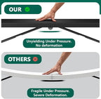 Folding Table 2 Pack, 6FT Heavy Duty Plastic Table with Handle, Foldable&Portable, Fold-in-Half Utility Tables for Outdoor, Dining, Wedding, Events, Indoor, Picnic, Camping, Party, Black