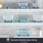 Snapware Plastic Total Solutions (5-Pack, 5.5 Cup) Food Storage Containers Set, Airtight & Leakproof Plastic Locking BPA-Free Lids Tupperware, Freezer Dishwasher Microwave Safe