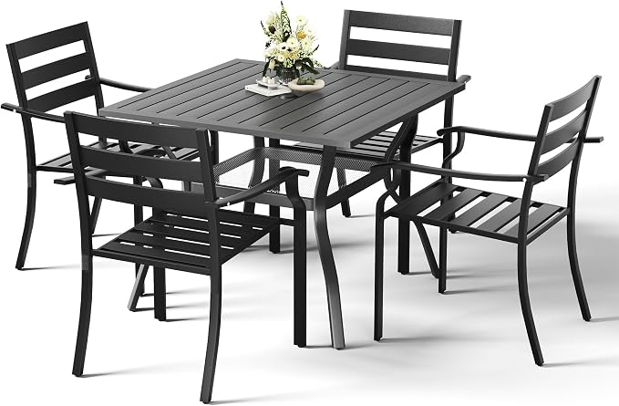 HOMREST 5 Piece Outdoor Patio Dining Set