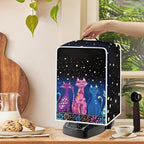Coffee Maker Cover Dust Cover, Art Washable Dustproof Mixer Protector with Top Handle, Foldable