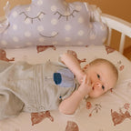 Gllquen Baby Bassinet Sheets Set 2-Pack, Breathable Cozy Bassinet Fitted Sheet Universal Fit Standard Mattress Oval Rectangle Cradle Baby Sheets for Baby Boy Girls Unisex 32"x16"(Rabbit)