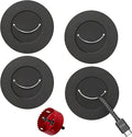 ZhiYo TV Cord Hider for Wall Mounted TV, in Wall Cable Management Kit for TV, Black Behind Wall Cable Management Kit, Cord Concealer Kits with 4 Wire Pass Throughs and 1 Hole Saw Drill Attachmen