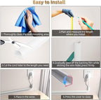 118" Side Open Cord Hider for Wall Mounted Tv, Silicone Flexible Cable Cover to Hide Conceal Cords Along Wall,Wire Raceway Management Cable Concealer Channel,Electric Cord Organizer,W 1.08"× H 0.6"
