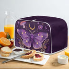 ZFRXIGN Butterfly Toaster Covers 2 Slice Wide Slot Dust Cover Case with Handle Bread Maker Cover Case Small Appliance Covers Toaster Bag Mushroom Moon Night Toaster Cover Purple