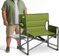 Timber Ridge XXL Director’s Chair – Heavy Duty Folding Camping Chair for Adults, 500lb Capacity, Extra Wide Padded Seat for Camping, Sports, Lawn, Courtyard, and Outdoor Use, Green